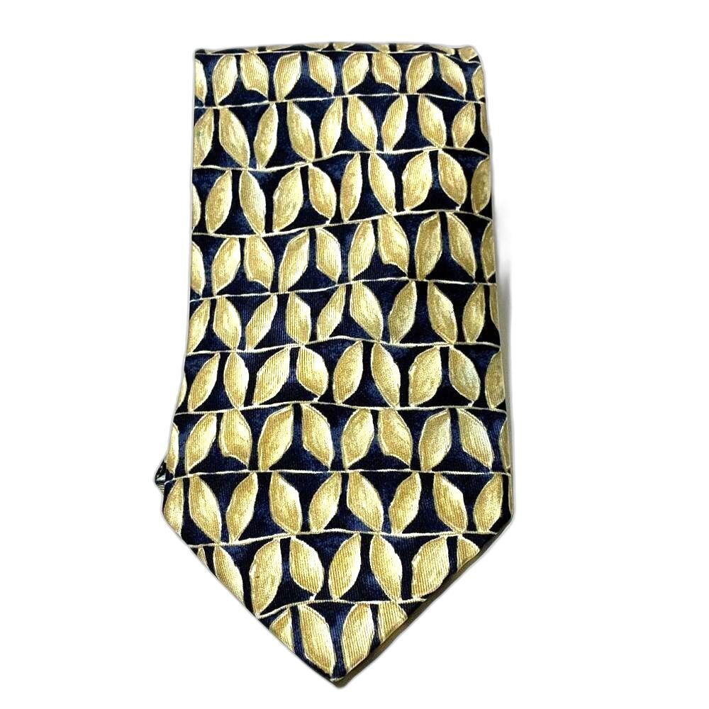 Vintage St. Michael Mark & Spencer Silk Geometric Patterned Tie - FREE SHIPPING